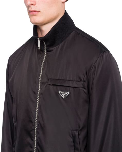 prada jacket men black|prada nylon jacket men's.